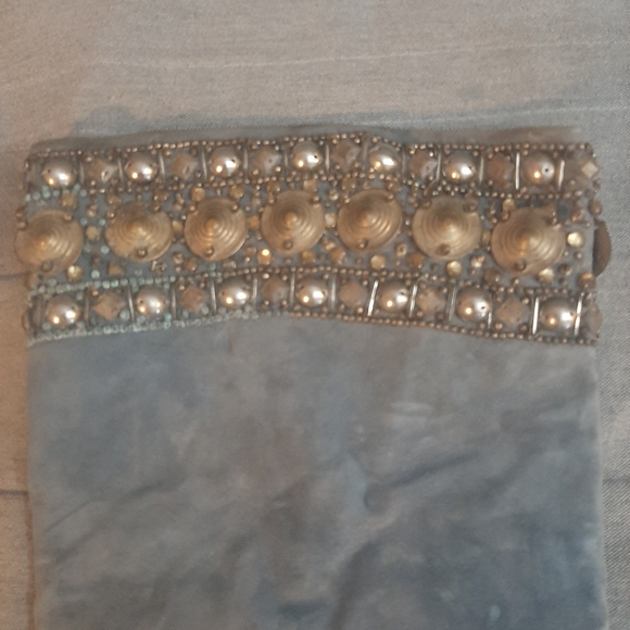 Baby Blue Suede and Beadwork Guiseppe Zanotti Heel Boots - Picture 5 of 6